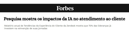 IA no atendimento em destaque na imprensa