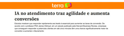 IA no atendimento em destaque na imprensa